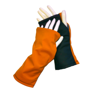 Turtle Gloves Fingerless WR 180 Water Repellent Orange Black