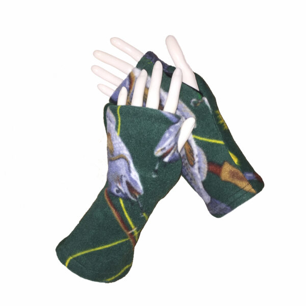 Turtle Gloves REVERSIBLE Fingerless WR 360 fish secondary shell