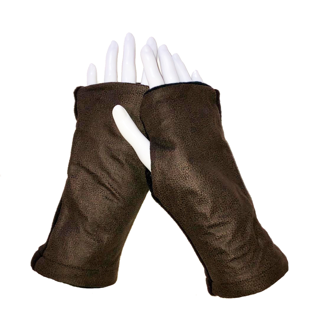 Leather Fashion Gloves, Distressed Leather Look