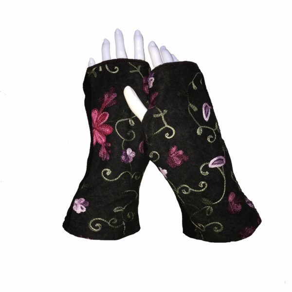 Turtle Gloves REVERSIBLE Fingerless Floral Expressions