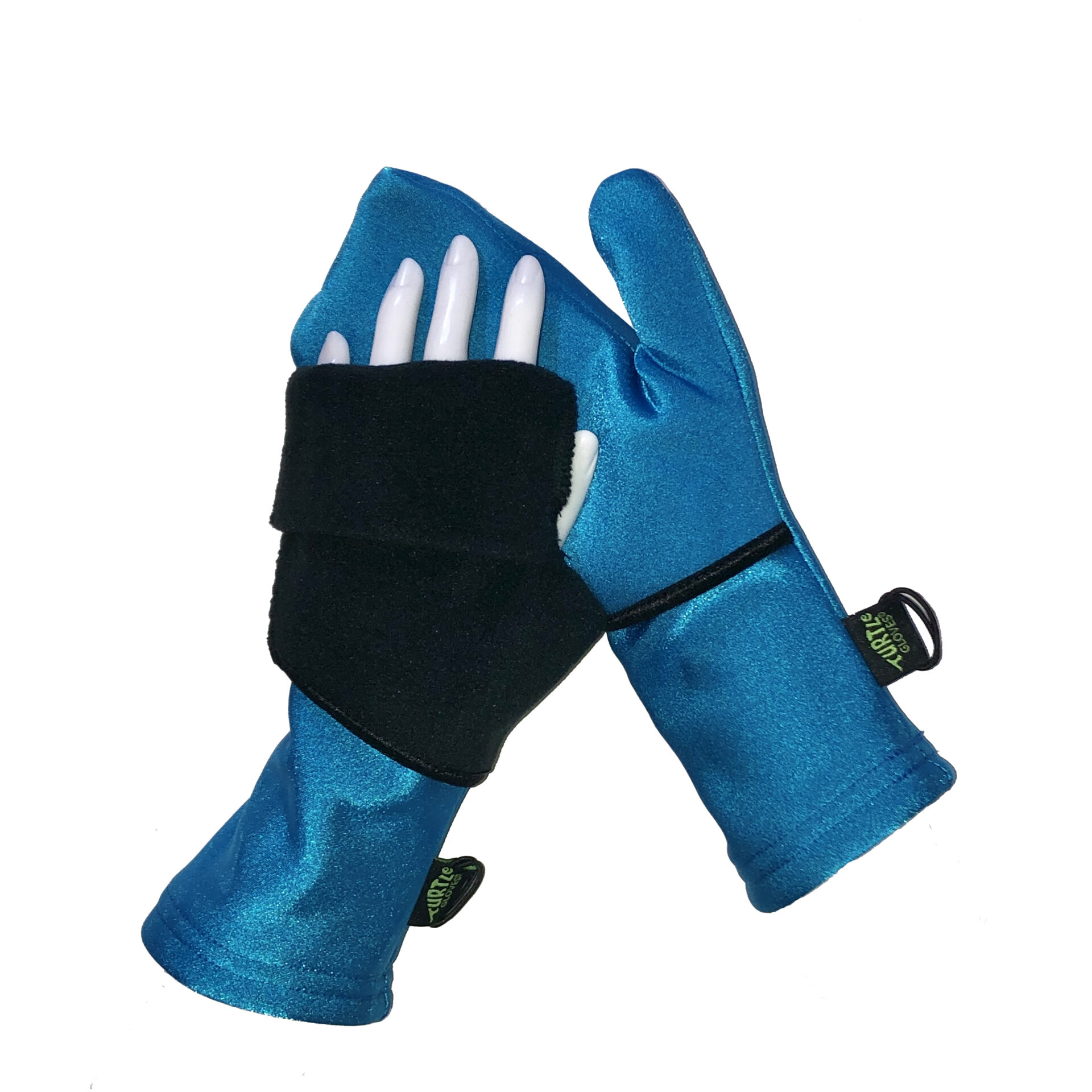 Turtle Gloves Turtle-Flip Mittens Weather Protect Heavyweight Aqua