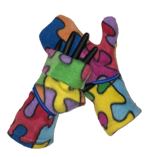 Convertible Mittens Fleece Turtle Gloves Turtle-Flip Puzzle