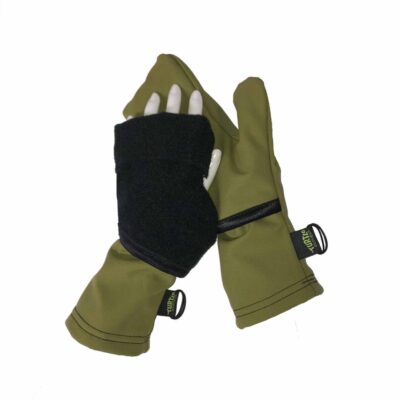 Turtle Gloves Aqua-Flip Mittens Weather Protect Heavyweight Olive
