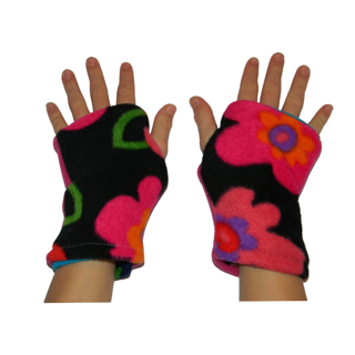 Turtle Gloves REVERSIBLE Fingerless GARDEN VARIETY Child